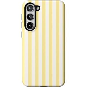 image:imageCasely Galaxy S23 Plus Case  Amalfi Aperitivo  Dolce Vita  Essential Slim DualLayer Protective DesignButter Yellow Stripes  Sunday Best