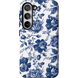 image:imageCasely Galaxy S23 Plus Case  Amalfi Aperitivo  Dolce Vita  Essential Slim DualLayer Protective DesignRose to Fame  Blue  White Rose Floral