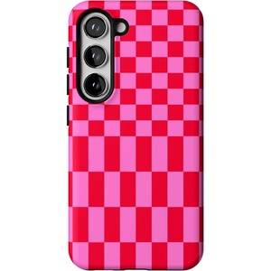 image:imageCasely Galaxy S23 Plus Case  Amalfi Aperitivo  Dolce Vita  Essential Slim DualLayer Protective DesignVibe Check  Pink Checkerboard
