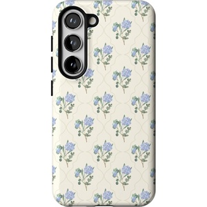 image:imageCasely Galaxy S23 Plus Case  Amalfi Aperitivo  Dolce Vita  Essential Slim DualLayer Protective DesignVintage Garden  Blue Hydrangea