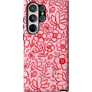 image:imageCasely Galaxy S23 Ultra Case  Fit Check  Neutral Checkerboard  Essential Slim DualLayer Protective DesignBlush Garden  Floral Doodle