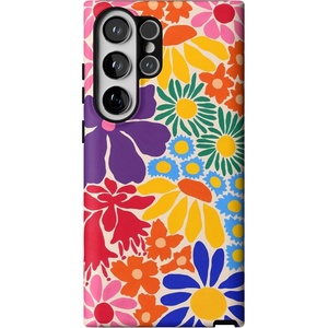 image:imageCasely Galaxy S23 Ultra Case  Fit Check  Neutral Checkerboard  Essential Slim DualLayer Protective DesignFlower Patch  MultiColor Floral