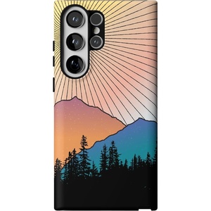 image:imageCasely Galaxy S23 Ultra Case  Fit Check  Neutral Checkerboard  Essential Slim DualLayer Protective DesignGolden Hour  Mountain Sunset