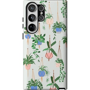 image:imageCasely Galaxy S23 Ultra Case  Fit Check  Neutral Checkerboard  Essential Slim DualLayer Protective DesignHanging Around  Potted Plants Floral