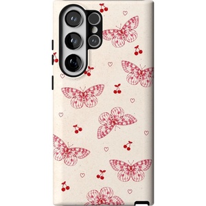 image:imageCasely Galaxy S23 Ultra Case  Fit Check  Neutral Checkerboard  Essential Slim DualLayer Protective DesignHeart Flutters  Butterfly