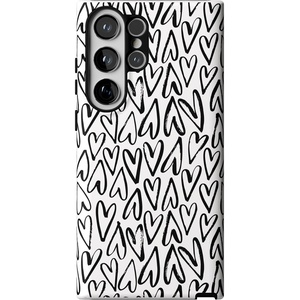 image:imageCasely Galaxy S23 Ultra Case  Fit Check  Neutral Checkerboard  Essential Slim DualLayer Protective DesignHeart Throb  Endless Hearts