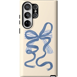 image:imageCasely Galaxy S23 Ultra Case  Fit Check  Neutral Checkerboard  Essential Slim DualLayer Protective DesignHeartstrings  Blue Bow