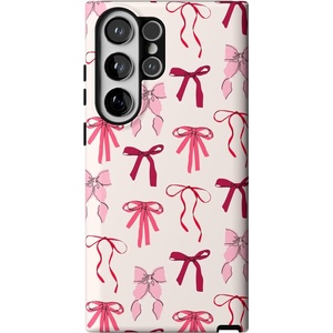 image:imageCasely Galaxy S23 Ultra Case  Fit Check  Neutral Checkerboard  Essential Slim DualLayer Protective DesignLover Girlie  Pink Bows