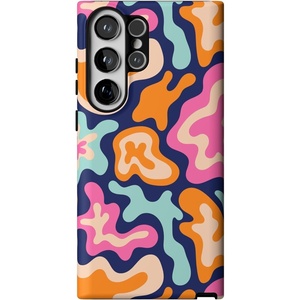 image:imageCasely Galaxy S23 Ultra Case  Fit Check  Neutral Checkerboard  Essential Slim DualLayer Protective DesignMidnight Color Splash  Abstract Retro