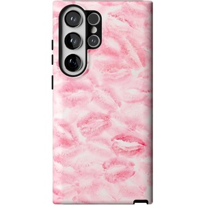 image:imageCasely Galaxy S23 Ultra Case  Fit Check  Neutral Checkerboard  Essential Slim DualLayer Protective DesignSealed with a Kiss  Pink Lipstick