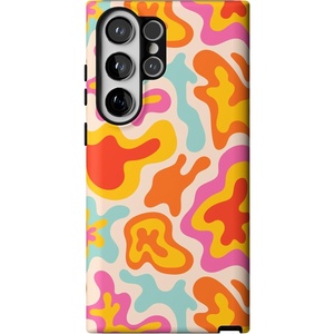 image:imageCasely Galaxy S23 Ultra Case  Fit Check  Neutral Checkerboard  Essential Slim DualLayer Protective DesignTropical Color Splash  Abstract Retro