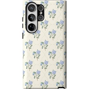 image:imageCasely Galaxy S23 Ultra Case  Fit Check  Neutral Checkerboard  Essential Slim DualLayer Protective DesignVintage Garden  Blue Hydrangea