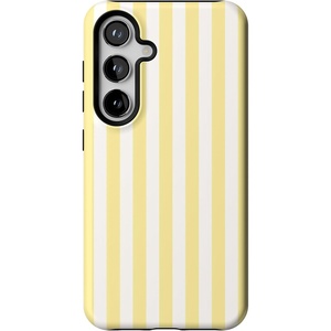 image:imageCasely Galaxy S24 Case  Pura Vida  Coastal Checkers  Essential Slim DualLayer Protective DesignButter Yellow Stripes  Sunday Best