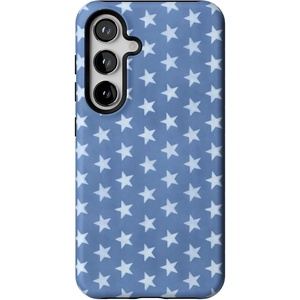 image:imageCasely Galaxy S24 Case  Pura Vida  Coastal Checkers  Essential Slim DualLayer Protective DesignCoastal Blues  Denim Stars