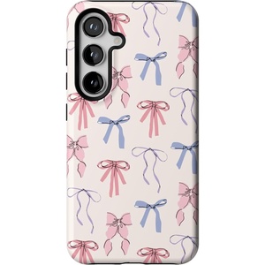 image:imageCasely Galaxy S24 Case  Pura Vida  Coastal Checkers  Essential Slim DualLayer Protective DesignCoquette Girlie  Pastel Bows