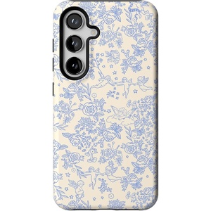 image:imageCasely Galaxy S24 Case  Pura Vida  Coastal Checkers  Essential Slim DualLayer Protective DesignCupids Canvas  Periwinkle Floral