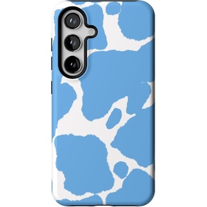 image:imageCasely Galaxy S24 Case  Pura Vida  Coastal Checkers  Essential Slim DualLayer Protective DesignCurrent MOOd  Light Blue Cow Print