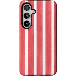 image:imageCasely Galaxy S24 Case  Pura Vida  Coastal Checkers  Essential Slim DualLayer Protective DesignEast Coast Summer  Red Stripes
