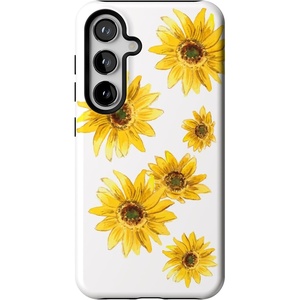image:imageCasely Galaxy S24 Case  Pura Vida  Coastal Checkers  Essential Slim DualLayer Protective DesignGolden Garden  Yellow Sunflower