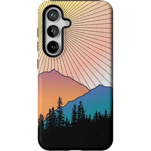 image:imageCasely Galaxy S24 Case  Pura Vida  Coastal Checkers  Essential Slim DualLayer Protective DesignGolden Hour  Mountain Sunset