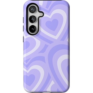 image:imageCasely Galaxy S24 Case  Pura Vida  Coastal Checkers  Essential Slim DualLayer Protective DesignLove Song  Lavender Heart