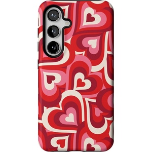 image:imageCasely Galaxy S24 Case  Pura Vida  Coastal Checkers  Essential Slim DualLayer Protective DesignLove Song Remix  Ombre Hearts