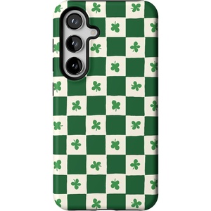 image:imageCasely Galaxy S24 Case  Pura Vida  Coastal Checkers  Essential Slim DualLayer Protective DesignLucky You  Shamrock