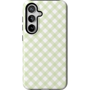image:imageCasely Galaxy S24 Case  Pura Vida  Coastal Checkers  Essential Slim DualLayer Protective DesignMint Lattice  Sunday Best