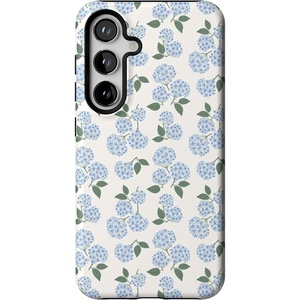 image:imageCasely Galaxy S24 Case  Pura Vida  Coastal Checkers  Essential Slim DualLayer Protective DesignNantucket Cottage  Blue Hydrangea
