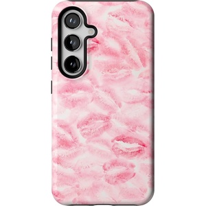 image:imageCasely Galaxy S24 Case  Pura Vida  Coastal Checkers  Essential Slim DualLayer Protective DesignSealed with a Kiss  Pink Lipstick