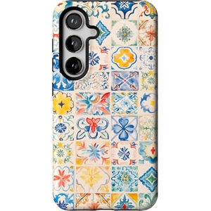 image:imageCasely Galaxy S24 Case  Pura Vida  Coastal Checkers  Essential Slim DualLayer Protective DesignTuscan Tiles  Dolce Vita