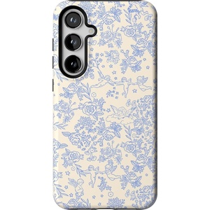 image:imageCasely Galaxy S24 Plus Case  The Boyfriend Collection  Slate Blue  Essential Slim DualLayer Protective DesignCupids Canvas  Periwinkle Floral