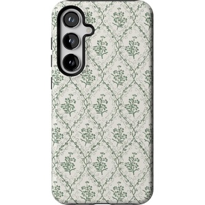 image:imageCasely Galaxy S24 Plus Case  The Boyfriend Collection  Slate Blue  Essential Slim DualLayer Protective DesignSage Tapestry  Floral Vines
