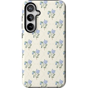 image:imageCasely Galaxy S24 Plus Case  The Boyfriend Collection  Slate Blue  Essential Slim DualLayer Protective DesignVintage Garden  Blue Hydrangea