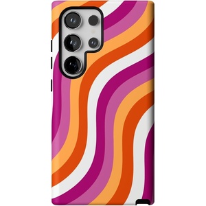 image:imageCasely Galaxy S24 Ultra Case  Ride The Wave  Pastel Rainbow Lined  Essential Slim DualLayer Protective DesignAll for Love  Pride