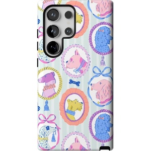 image:imageCasely Galaxy S24 Ultra Case  Ride The Wave  Pastel Rainbow Lined  Essential Slim DualLayer Protective DesignChateau Pups  French Dog