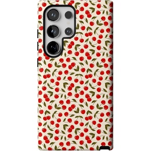 image:imageCasely Galaxy S24 Ultra Case  Ride The Wave  Pastel Rainbow Lined  Essential Slim DualLayer Protective DesignCherry on Top  Red Cherries