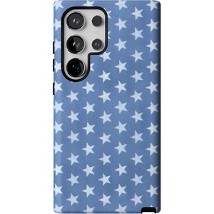 image:imageCasely Galaxy S24 Ultra Case  Ride The Wave  Pastel Rainbow Lined  Essential Slim DualLayer Protective DesignCoastal Blues  Denim Stars
