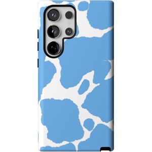 image:imageCasely Galaxy S24 Ultra Case  Ride The Wave  Pastel Rainbow Lined  Essential Slim DualLayer Protective DesignCurrent MOOd  Light Blue Cow Print