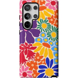image:imageCasely Galaxy S24 Ultra Case  Ride The Wave  Pastel Rainbow Lined  Essential Slim DualLayer Protective DesignFlower Patch  MultiColor Floral