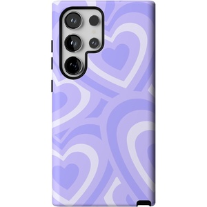 image:imageCasely Galaxy S24 Ultra Case  Ride The Wave  Pastel Rainbow Lined  Essential Slim DualLayer Protective DesignLove Song  Lavender Heart