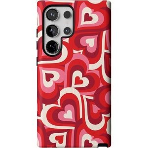image:imageCasely Galaxy S24 Ultra Case  Ride The Wave  Pastel Rainbow Lined  Essential Slim DualLayer Protective DesignLove Song Remix  Ombre Hearts