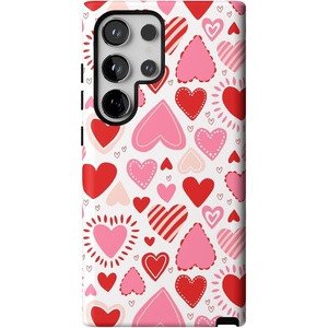 image:imageCasely Galaxy S24 Ultra Case  Ride The Wave  Pastel Rainbow Lined  Essential Slim DualLayer Protective DesignLove Struck  Heart Stickers