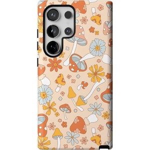 image:imageCasely Galaxy S24 Ultra Case  Ride The Wave  Pastel Rainbow Lined  Essential Slim DualLayer Protective DesignMushroom Magic  Retro Floral