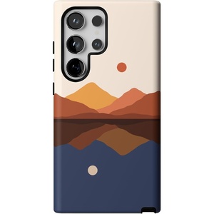 image:imageCasely Galaxy S24 Ultra Case  Ride The Wave  Pastel Rainbow Lined  Essential Slim DualLayer Protective DesignOpposites Attract  Day  Night Mountains