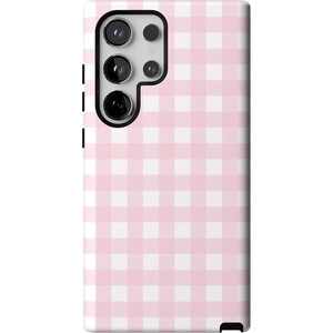 image:imageCasely Galaxy S24 Ultra Case  Ride The Wave  Pastel Rainbow Lined  Essential Slim DualLayer Protective DesignPink Plaid  Sunday Best