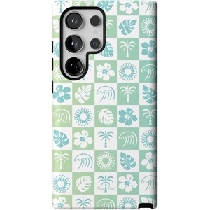 image:imageCasely Galaxy S24 Ultra Case  Ride The Wave  Pastel Rainbow Lined  Essential Slim DualLayer Protective DesignPura Vida  Coastal Checkers