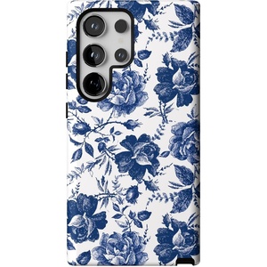 image:imageCasely Galaxy S24 Ultra Case  Ride The Wave  Pastel Rainbow Lined  Essential Slim DualLayer Protective DesignRose to Fame  Blue  White Rose Floral