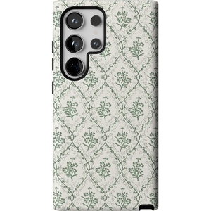 image:imageCasely Galaxy S24 Ultra Case  Ride The Wave  Pastel Rainbow Lined  Essential Slim DualLayer Protective DesignSage Tapestry  Floral Vines