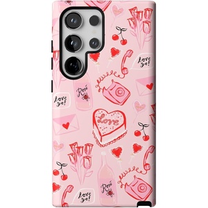 image:imageCasely Galaxy S24 Ultra Case  Ride The Wave  Pastel Rainbow Lined  Essential Slim DualLayer Protective DesignThats Amore  Valentines